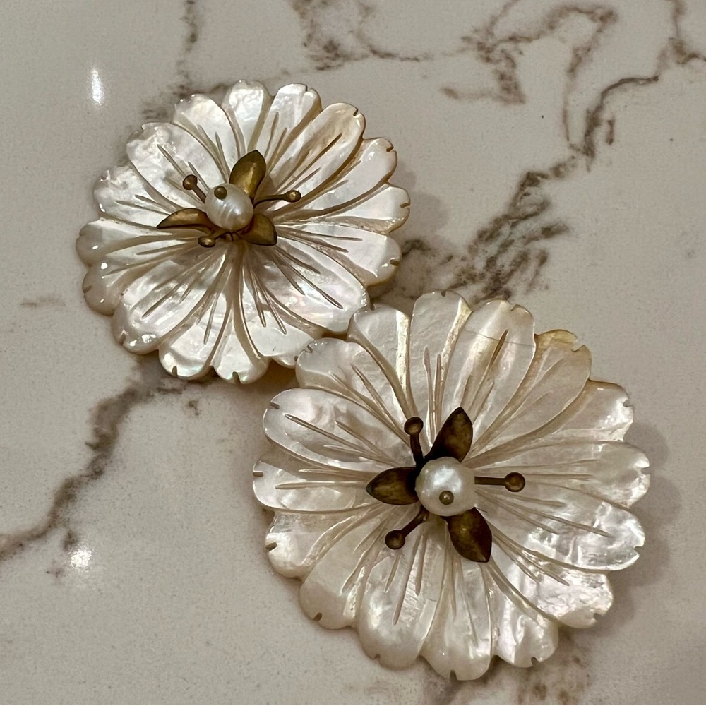 Nicola Bathie Large Floral Earrings